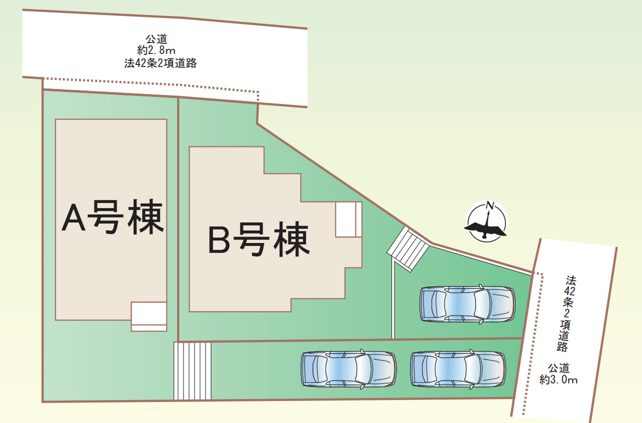 横浜市旭区今宿西町 新築戸建て【仲介手数料無料】の区画図