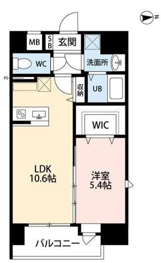 熊本市中央区坪井４丁目の賃貸マンションの間取り