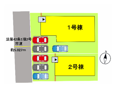 よかタウン／北区楡木6丁目3期／2号棟の区画図