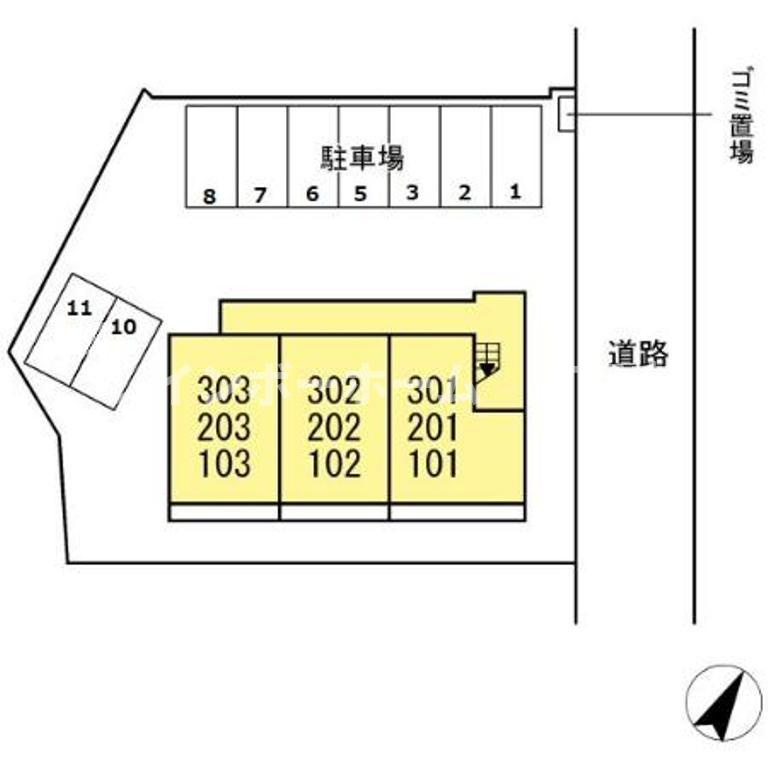 クロシェット※初期費用分割あと払いサービス利用可能物件の区画図