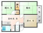 石橋ハイツの間取り
