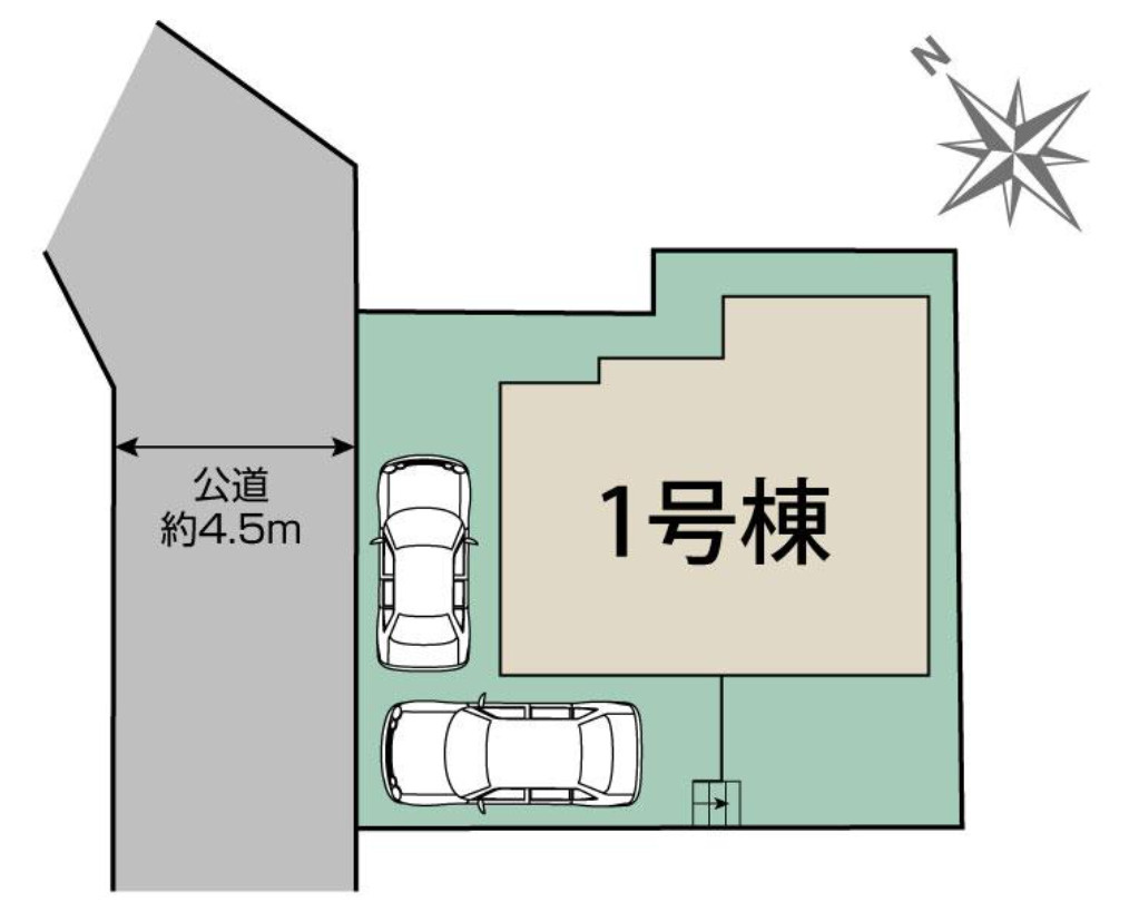 横浜市瀬谷区阿久和東2丁目 新築戸建て【仲介手数料無料】カースペース2台の区画図