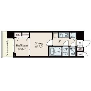 S-RESIDENCE日本橋Qualieの間取り
