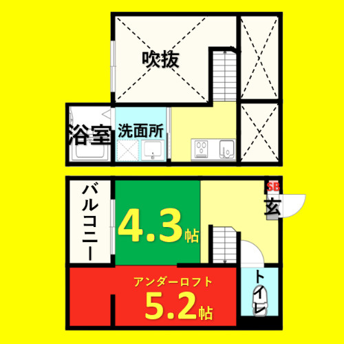 Lemuria(レムリア)　名古屋市賃貸　仲介手数料無料の間取り