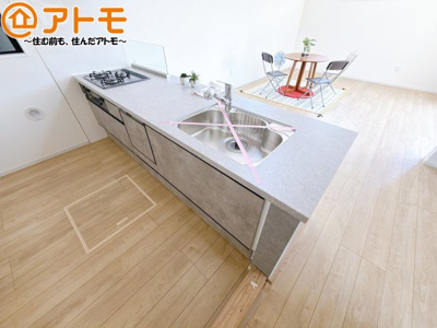 【キッチン】 | 葵区川合1期　新築戸建　全1棟 | 対面式のキッチンはリビングを見渡すことができるので安心♪家族の会話も増えそうですね♪