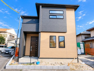 【外観】 | 甲斐市富竹新田 オール電化新築戸建 車3台・長期優良住宅 | ご見学可能です。お気軽にお問合せください。