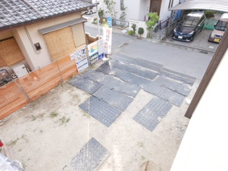 【展望】 | 甲斐市富竹新田 オール電化新築戸建 車3台・長期優良住宅 | バルコニーよりお庭を望む