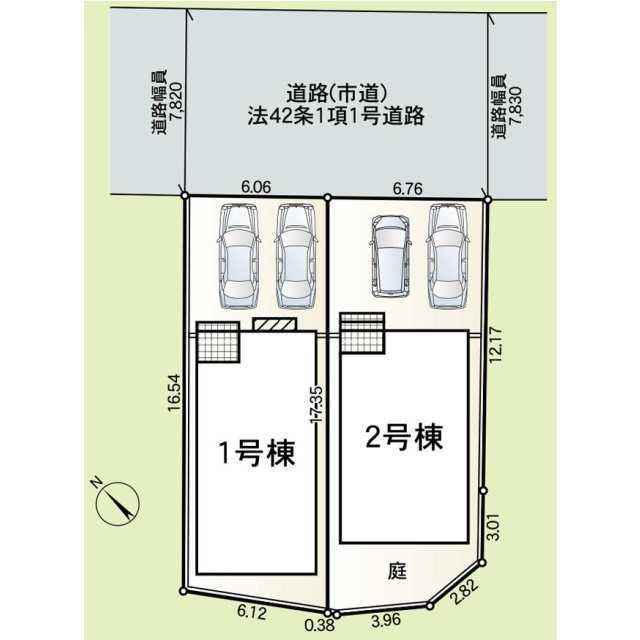 春日市伯玄町２丁目の新築一戸建の区画図| 