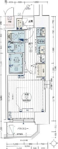 エステムコート名古屋新栄Ⅲグローリィの間取り