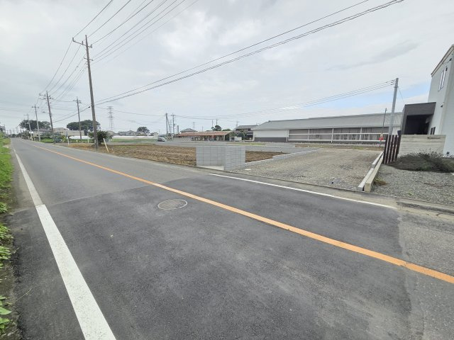 新築　太田市大原町第9　5号棟　Cradle Gardenの前面道路含む現地写真|現地写真　南側前面道路幅員約6.9ｍ