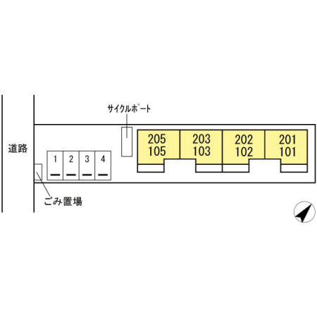 D-room豊の区画図