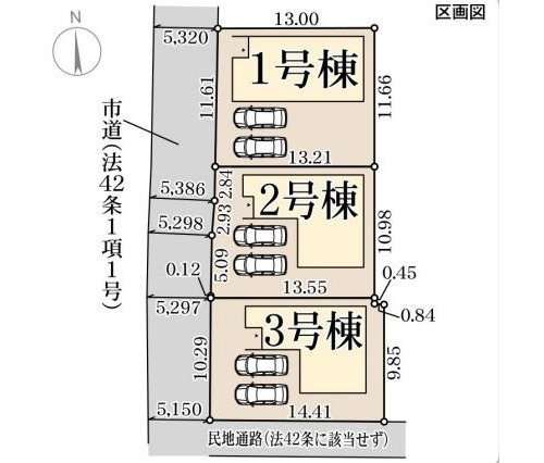 リーブルガーデン　津山市山北【第２】【仲介手数料無料】の区画図