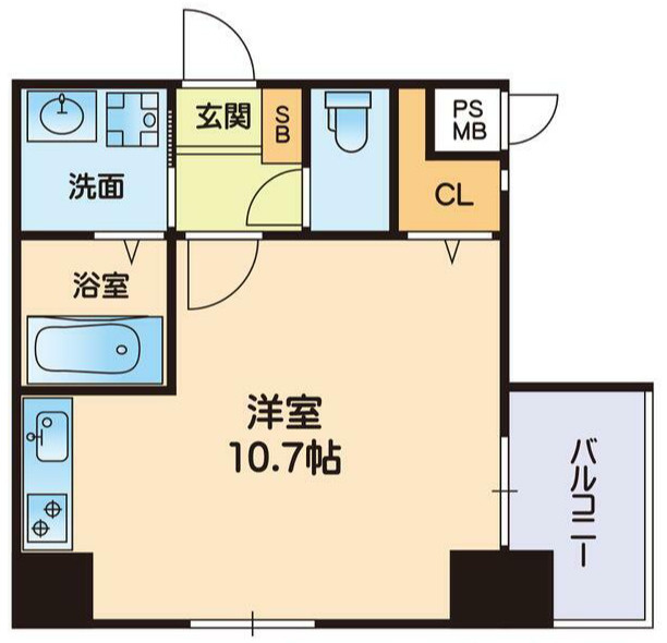 熊本市中央区渡鹿３丁目の賃貸マンションの間取り