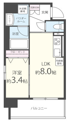 【間取り】 | ル・シエル天王寺