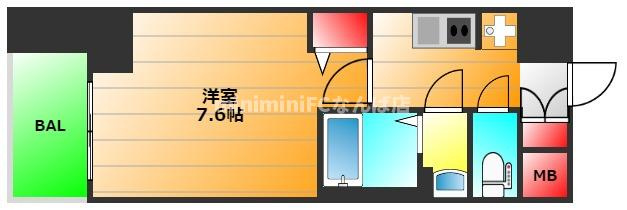 プレサンス北浜レガーロの間取り
