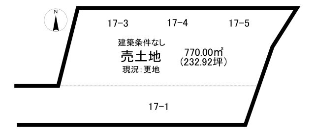 栃木市川原田町17-1、-3,-4、-5の土地図