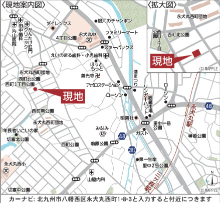 CRADLE GARDENー八幡西区永犬丸西町第2の地図