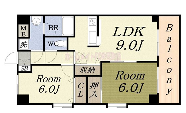 【間取り】 | ベイタウン弁天
