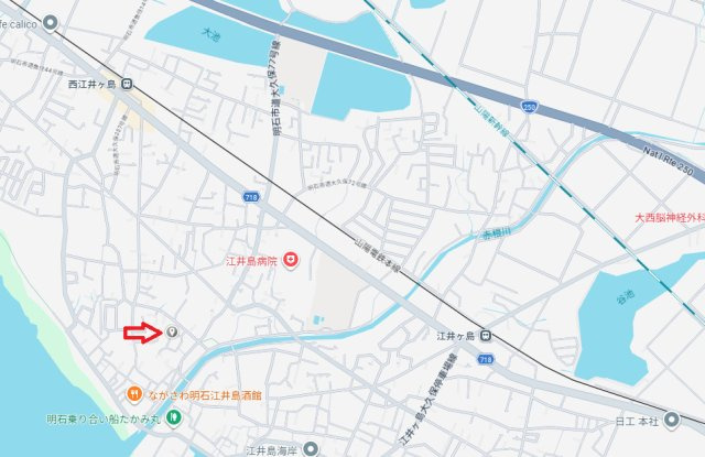 明石市大久保町西嶋1057（全2）B号棟の地図