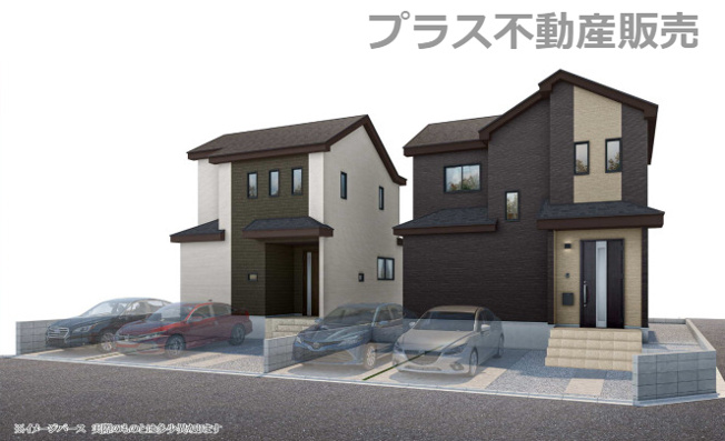 【外観】 | 福岡市南区老司3丁目　B号棟（全2棟）【仲介手数料無料・0円】 | 現地写真。同じ物件を見るなら、プラス不動産販売にお任せ下さい。