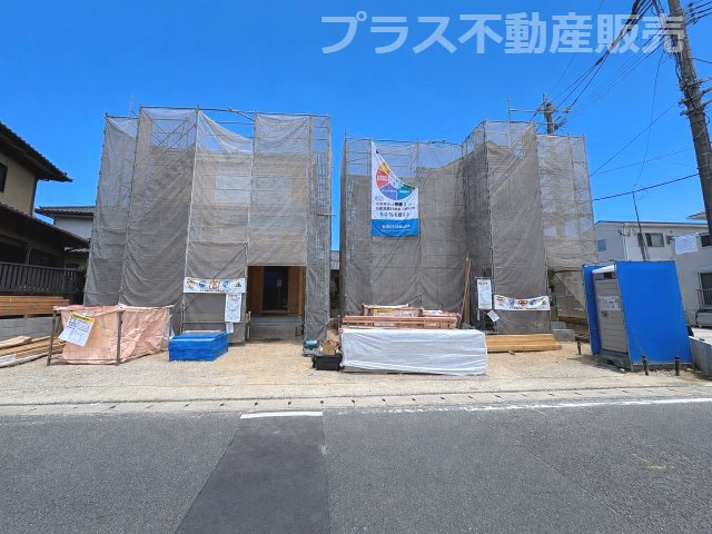 【外観】 | 福岡市南区老司3丁目　B号棟（全2棟）【仲介手数料無料・0円】 | 現地写真。プラス不動産販売なら、現場の全ての棟をまとめてご見学頂けます。