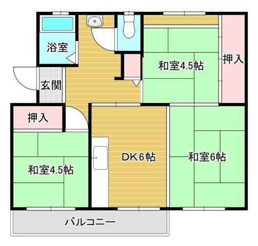 公団狭山住宅11号棟の間取り