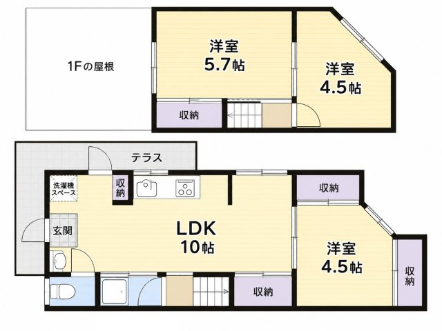 北区鷹峯黒門町貸家の区画図