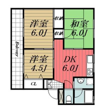 【間取り】 | 田間エクセルコート　B