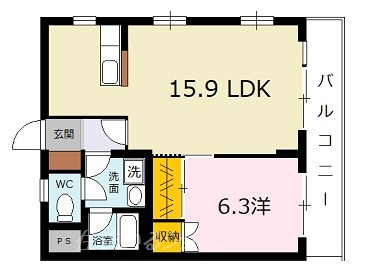 ソレイユ高陽Ⅱの間取り