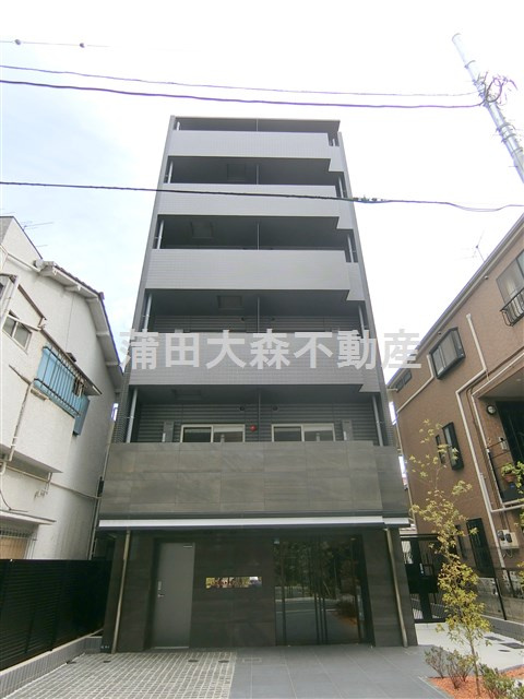 REALIZEレアライズ蒲田Ⅲの外観|外観　2021年3月築　RC鉄筋コンクリート造地上6階建て総戸数22戸インターネット無料の人気分譲賃貸マンション　京急本線京急蒲田駅徒歩圏内の東京都大田区西糀谷1丁目
