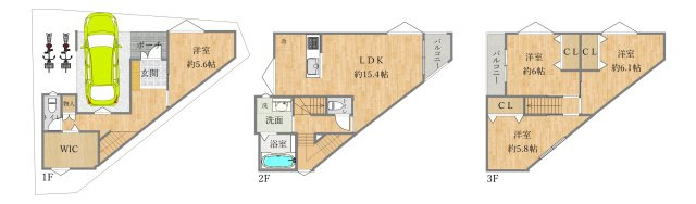 堺市中区深阪6丁戸建の間取り