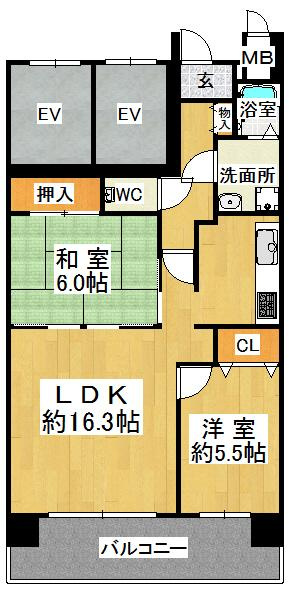 ウエストコート8番街・1番館の間取り|※間取りが現況と異なる場合は現況を優先します※