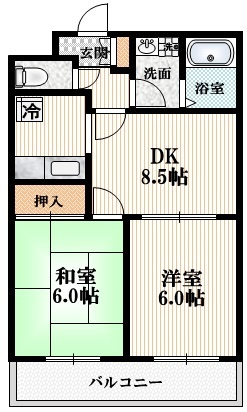 ラフォーレＭＫの間取り|★最上階南向き・陽当り良好★