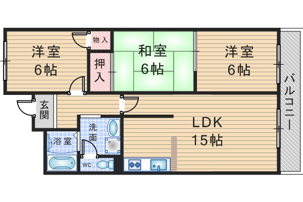 ウエストアップ少路の間取り