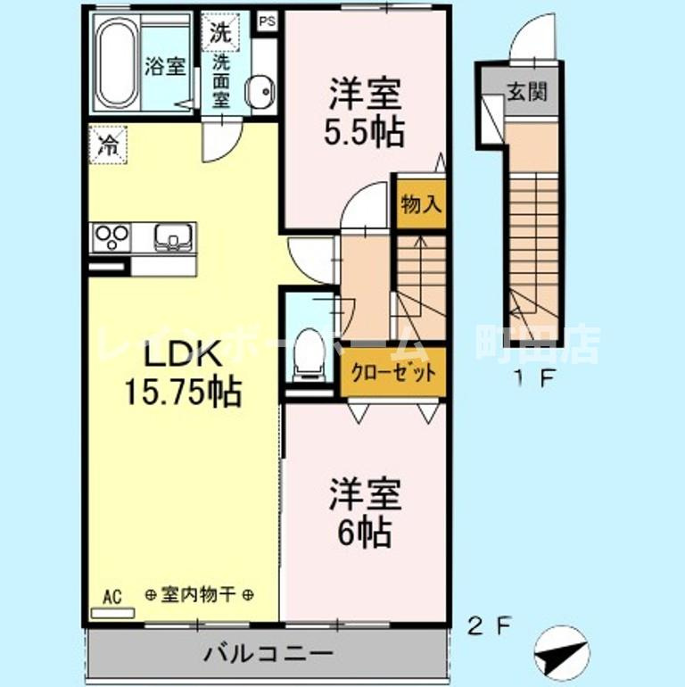 グランメール２番館※初期費用分割あと払いサービス利用可能物件の間取り