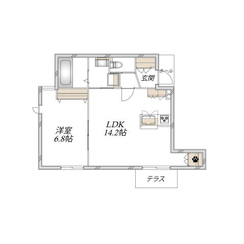 （仮称）市沢町メゾンの間取り