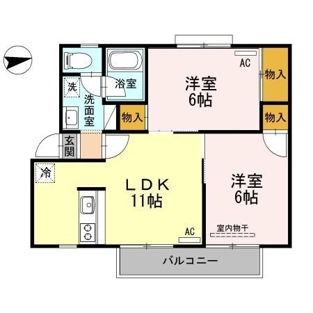 ファミール田宮の間取り