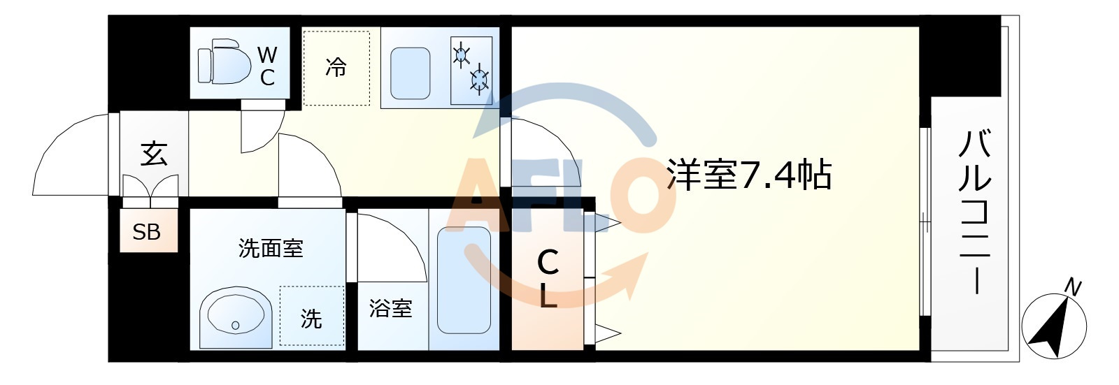 ピエスシャルマント福島の間取り|Pi’ece charmante Fukushima　間取り
