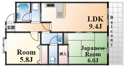 ペンコート芦屋の間取り