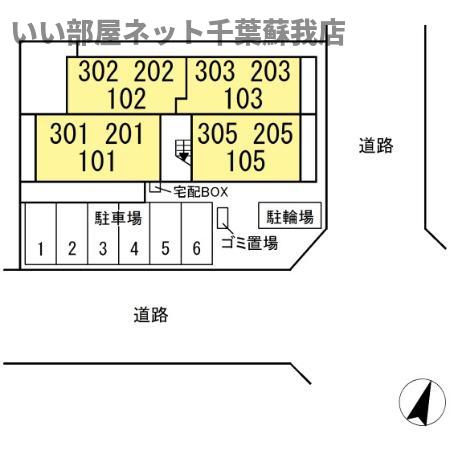 アヴァンスコート弐番館の区画図