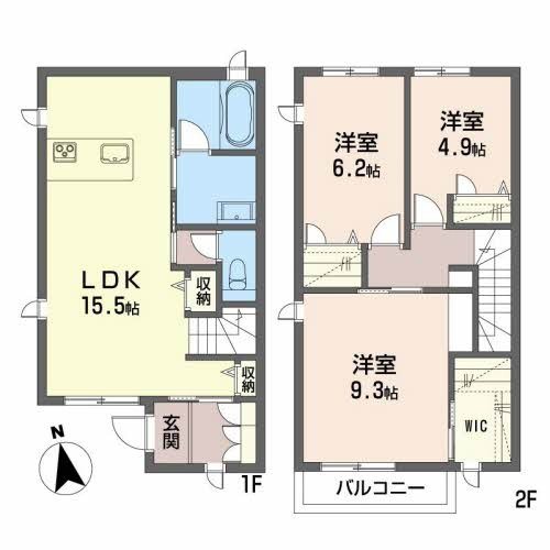 シャーメゾン　グローカルの間取り