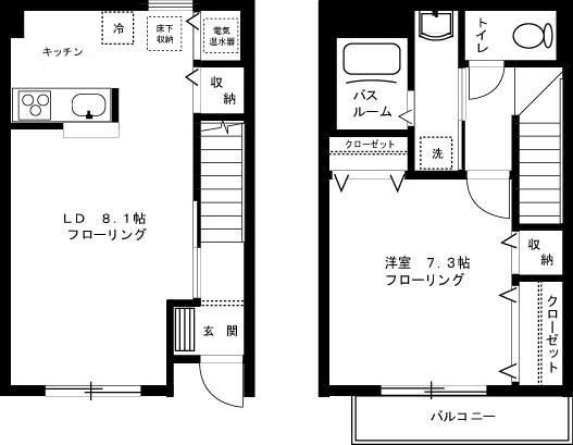 メゾンヴェルデの間取り|間取りです。
