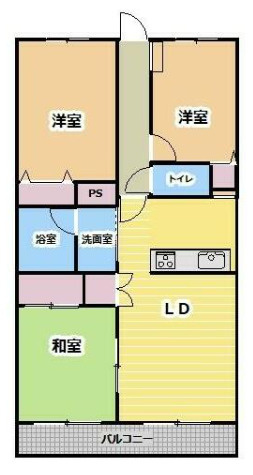 府中市分梅町１丁目の賃貸マンションの間取り