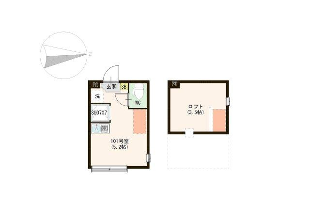 【間取り】 | フォルトゥーナ大森町 | 別号室イメージの為、現状を優先致します。