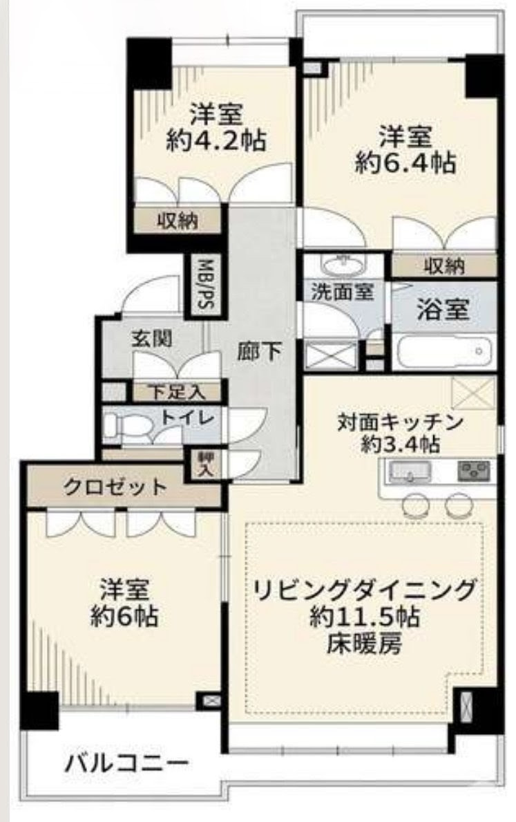 パークハウス新松戸311の間取り