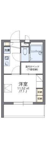 レオパレスクワトロの間取り
