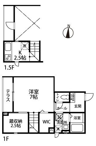 Ｗｅｌｉｎａ　Ⅰ、Ⅱの間取り