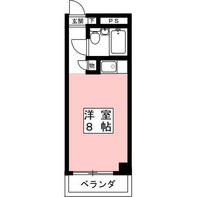 岐阜市県町２丁目の賃貸マンションの間取り