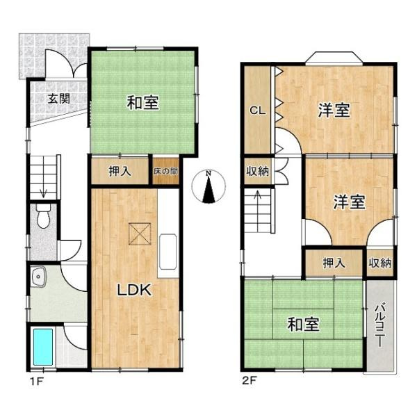 大和高田市大字有井の中古一戸建の間取り