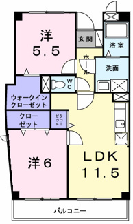【間取り】 | ポレール伊川　Ⅱ
